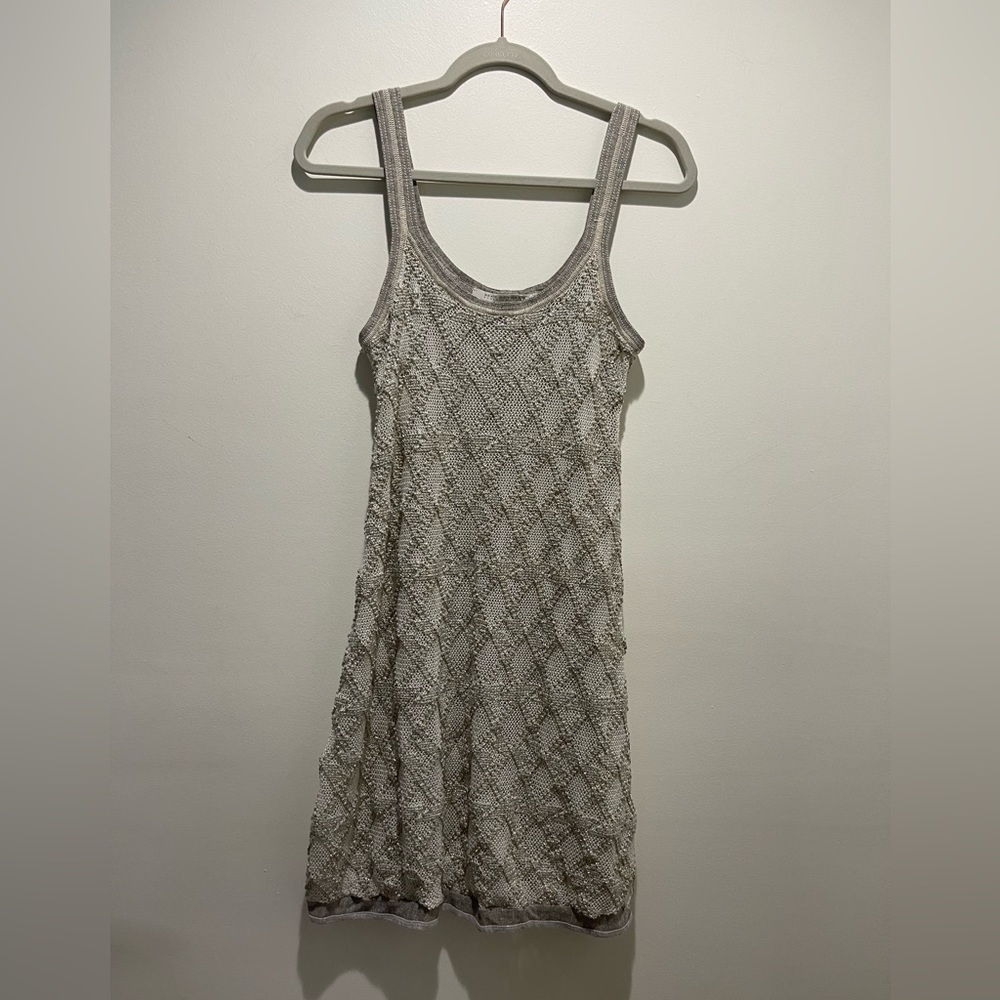 BEATE Heymann Metallic Crochet Dress